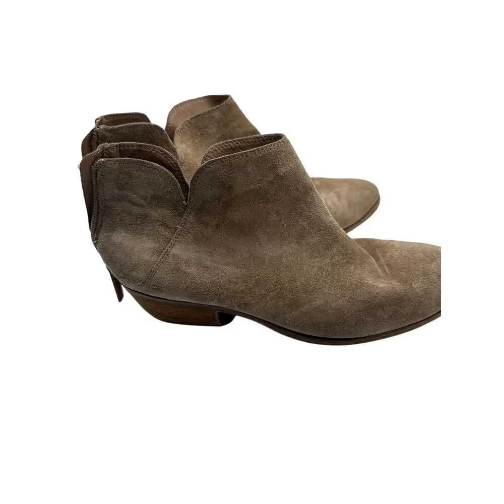 Brown Suede Booties Women's Size 10 - Picture 5 of 7